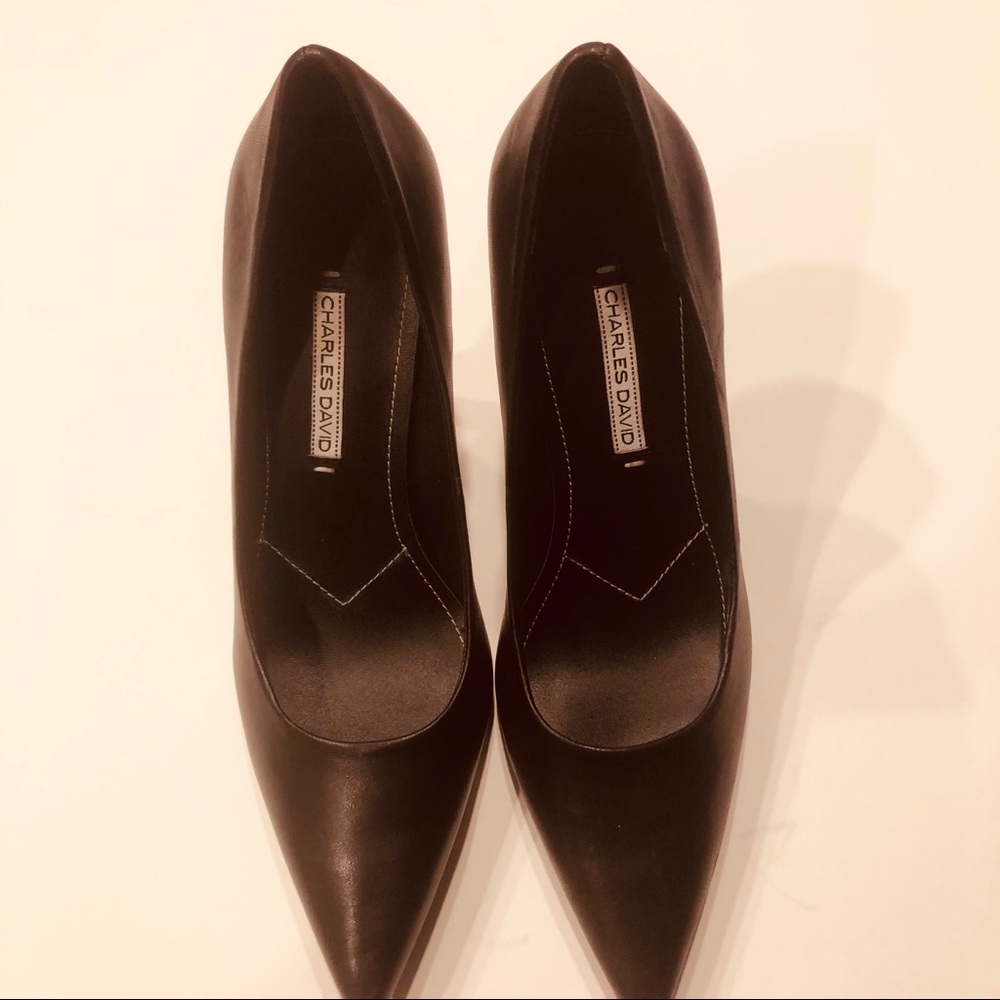 Black Charles David Pumps Size 8 1/2 - Picture 5 of 8